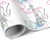 PARIS met liefde Cadeaupapier (Rol Hoek)
