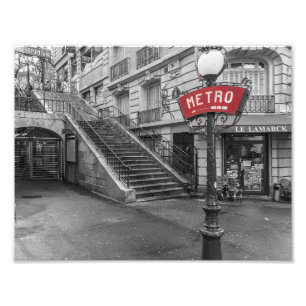 Paris Metro Lamarck Caulaincourt - Foto Afdruk
