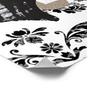 Paris Mint en Zwarte Bruiloftsshower Welkom Bord Poster (Hoek)