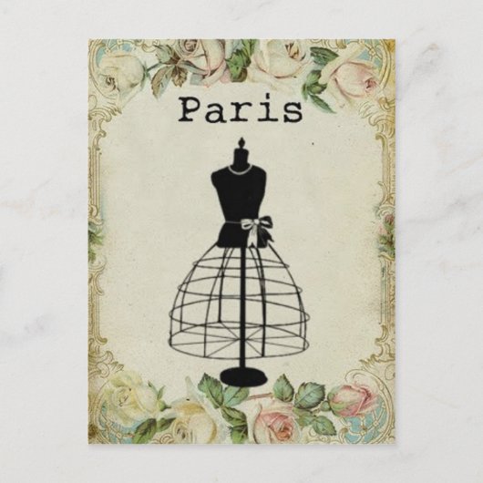  Paris Mode Dress Form Briefkaart (Voorkant)