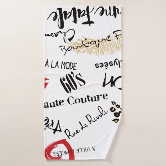 Paris mode et glamour sans couture motif (Serviette de bain)