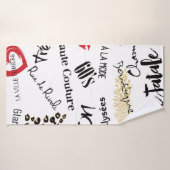 Paris mode et glamour sans couture motif (Serviette de bain)