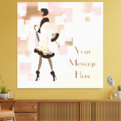 Paris Mode Model Wrapped Canvas (Insitu (Woonkamer))
