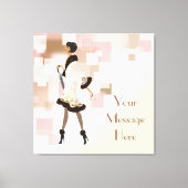 Paris Mode Model Wrapped Canvas Afdruk (Voorkant)