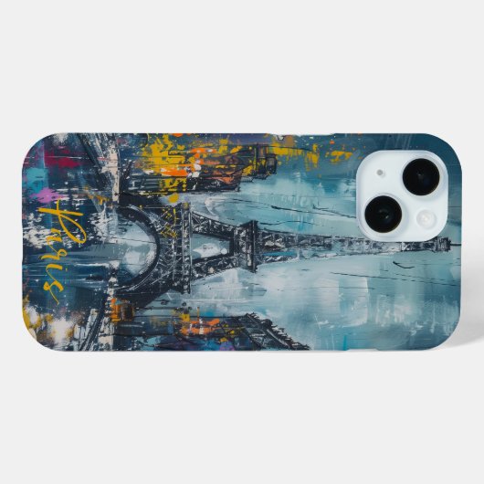 Paris Mode nacht Case-Mate iPhone Case (Achterkant (horizontaal))