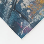 Paris Mode nacht Fleece Deken (Hoek)