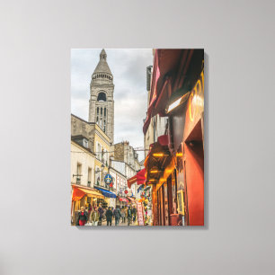 Paris Montmartre straat uitzicht canvas print