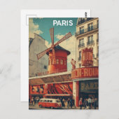 Paris Moulin Rouge Briefkaart (Voorkant / Achterkant)