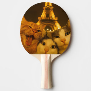 Paris Nacht Kat Selfie Squad Liefhebber Tafeltennisbatje