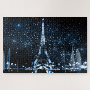 Paris Night Eiffel Tower Legpuzzel