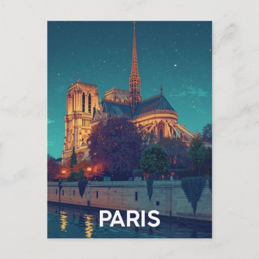 Paris Notre Dame Briefkaart (Voorkant)
