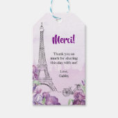 Paris Paarse iris Franse speciale gebeurtenis dank Cadeaulabel (Voorkant)