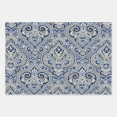 Paris Paisley Indigo Inpakpapier Vel (Voorkant 3)