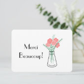 Paris Party bedankpas Bedankkaart (Staand voorkant)