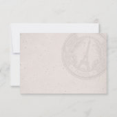 Paris Passport Wedding RSVP Kaart (Achterkant)