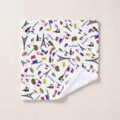 Paris Pattern French Bathroom Towel Set Bad Handdoek (Wasdoekje)