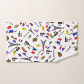 Paris Pattern French Bathroom Towel Set Bad Handdoek (Handdoek)