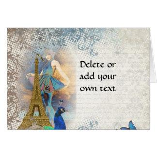 Paris peacock collage