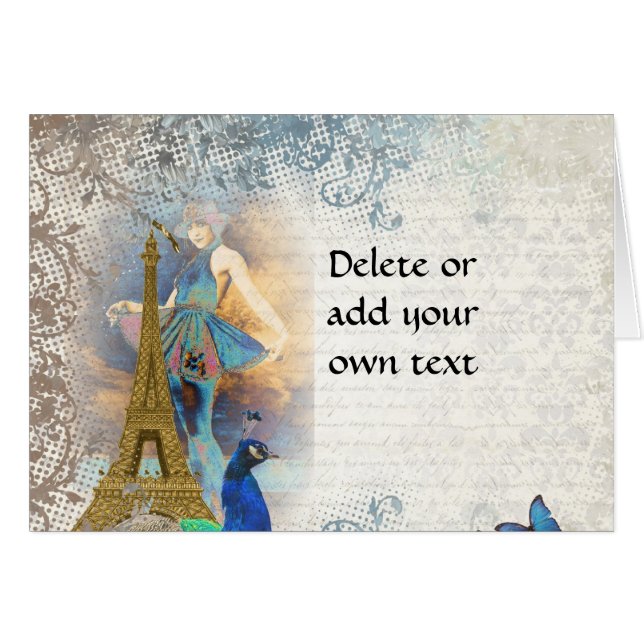 Paris peacock collage (Devant horizontal)
