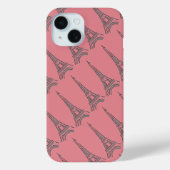 Paris Pink Eiffel Tower Case-Mate iPhone Case (Achterkant)