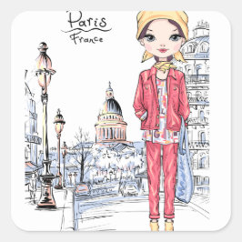 Paris Pink France Sticker