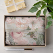  Paris Pink Gold Floral Ephemera ontkoppeling Tissuepapier (Geschenk)