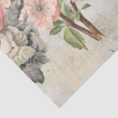  Paris Pink Gold Floral Ephemera ontkoppeling Tissuepapier (Detail)