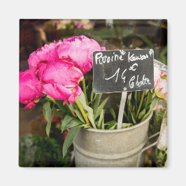 Paris Pink Market Flowers Photo Magnet Magneet