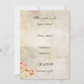 Paris Pink Rose  Romantic Uitnodiging (Achterkant)