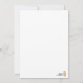 Paris Poodle 5x7 rose Invitation d'anniversaire (Dos)