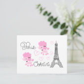 Paris Poodles Briefkaart (Staand voorkant)