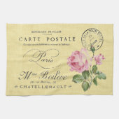 Paris Post Roze Roses Theedoek (Horizontaal)