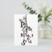 PARIS POSTALE KAART (Staand voorkant)