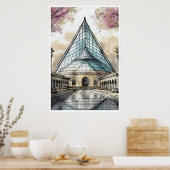 Paris, Poster de la Pyramide du Louvre (Cuisine)