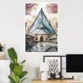 Paris, Poster de la Pyramide du Louvre (Bureau à domicile)