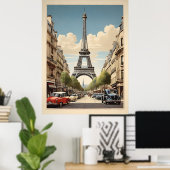Paris poster vintage (Bureau à domicile)