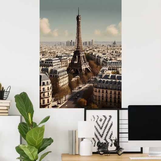 Paris poster vintage (Bureau à domicile)