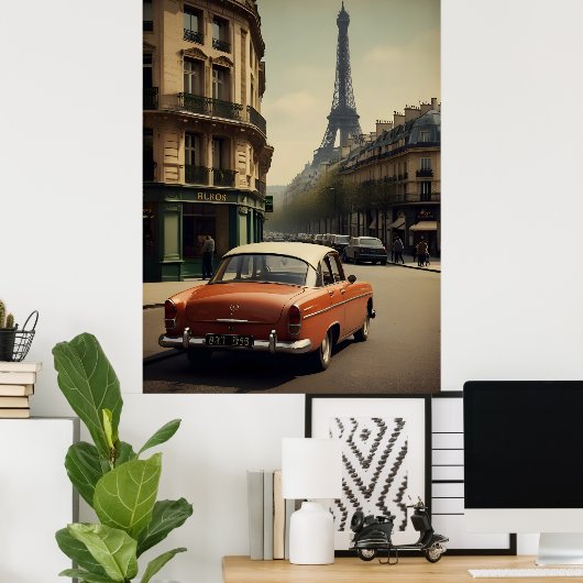 Paris poster vintage (Bureau à domicile)
