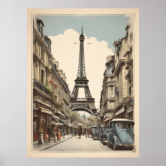 Paris poster vintage (Devant)