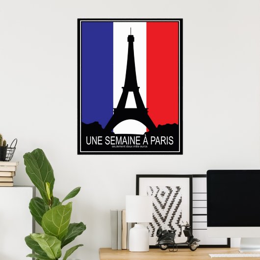 Paris Poster vintage (Bureau à domicile)