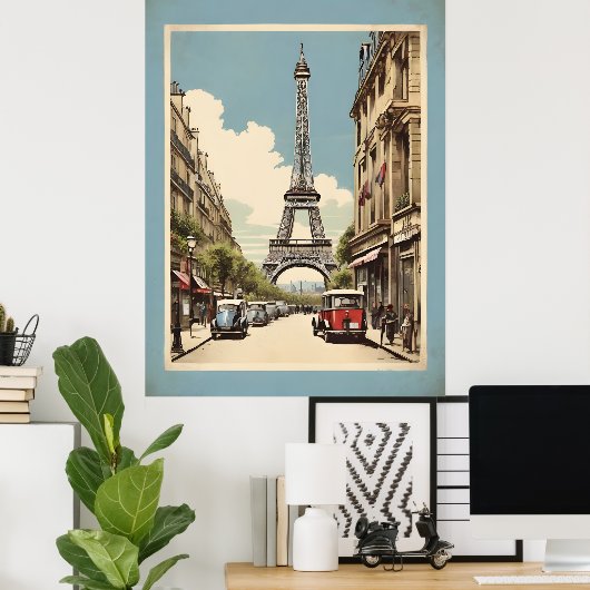 Paris poster vintage (Bureau à domicile)