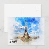 Paris Postkarte Briefkaart (Voorkant / Achterkant)