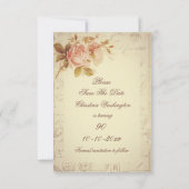  Paris Postmarks Chic Rozen 90th Save The Date (Achterkant)