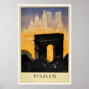 Paris Print Frankrijk Reisposter Retro Frans