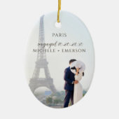 Paris Proposal Engagement Photo keepsake Keramisch Ornament (Voorkant)