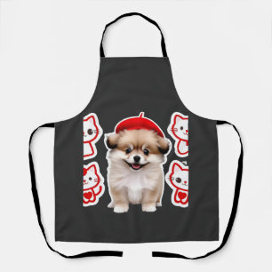 Paris Pup & Kitty Crew � Cute Beret Hond en Kat Schort