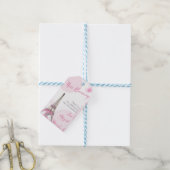 Paris Quinceanera Roze Eiffeltoren Dank u Cadeaulabel (Met Touw)