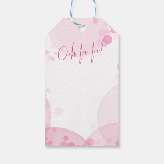 Paris Quinceanera Roze Eiffeltoren Dank u Cadeaulabel (Achterkant)