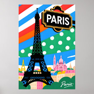 Paris Reizen Pop Art Poster