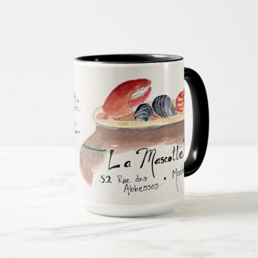 Paris Restaurant Mug : La Mascotte (Devant droit)